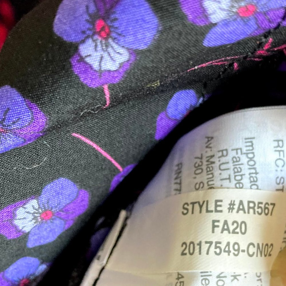 NEW J Crew Liberty Mixed Floral Perfect Shirt Eggplant Purple NWT 2 4 - Picture 10 of 11